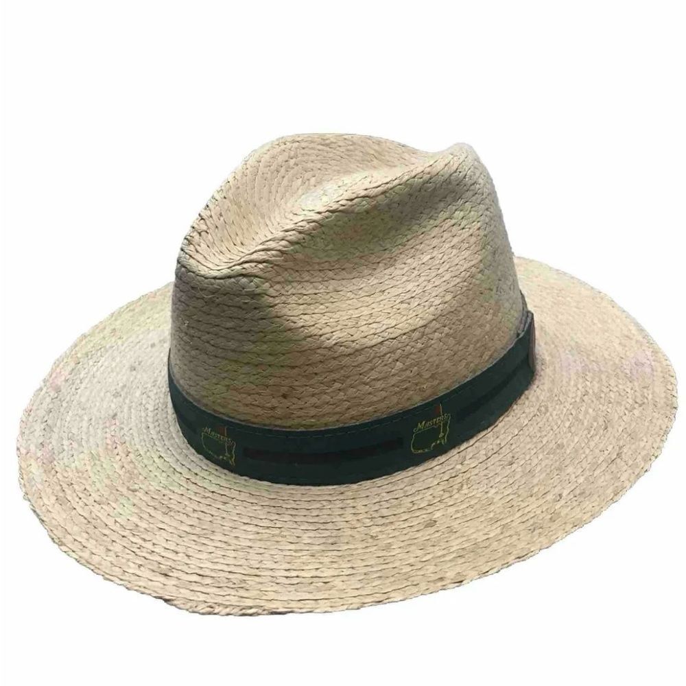 Masters Tan Straw Hat with Dark Green Band